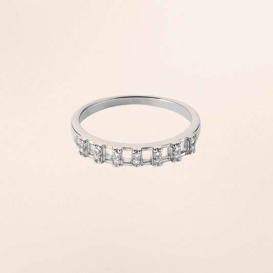 925 Silver CZ Band Ring