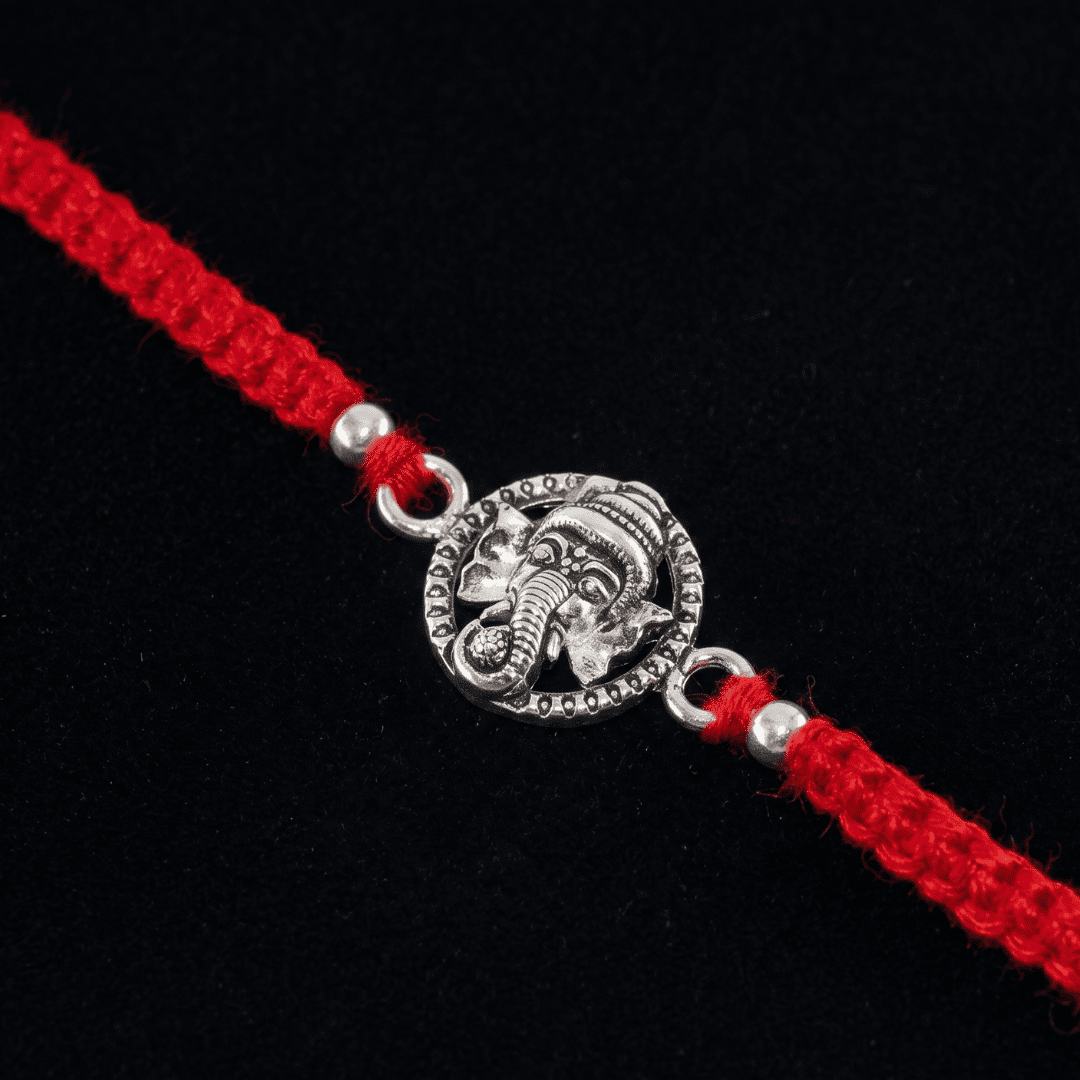 925 Silver Ganesha Rakhi