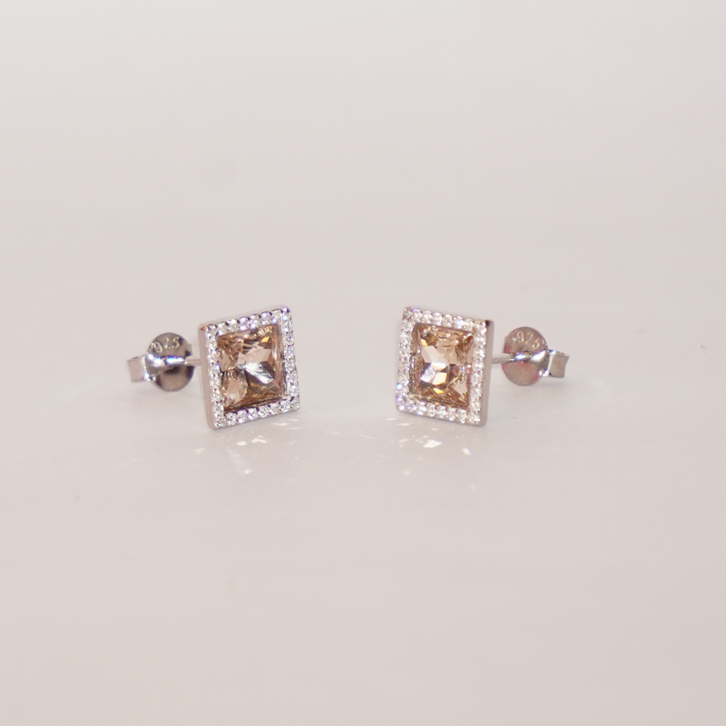 925 Silver Square Studs