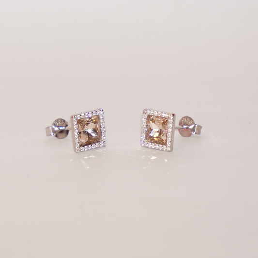 925 Silver Square Studs