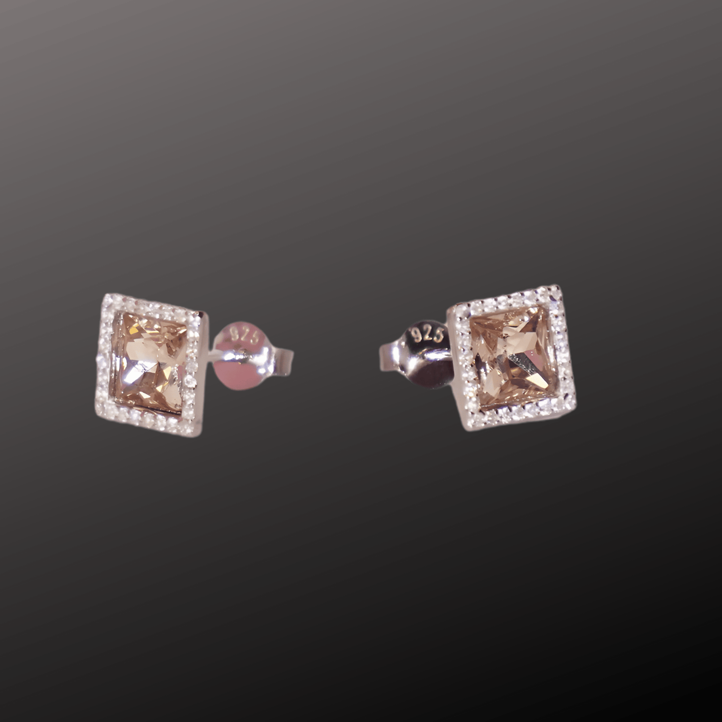 925 Silver Square Studs