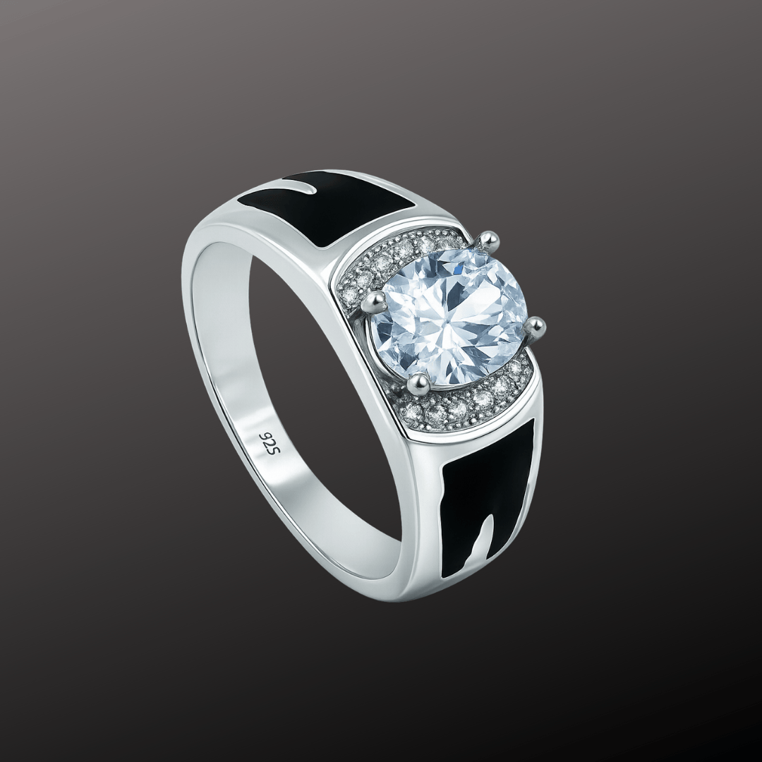 925 Sterling Silver Bold CZ Statement Ring