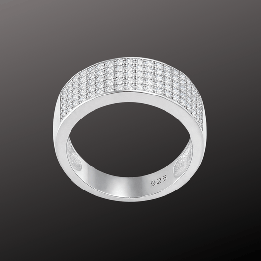 925 Silver Pave Diamond Ring