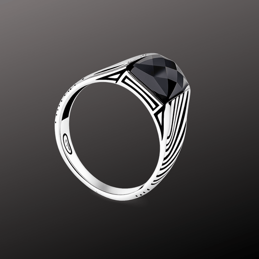 Black Onyx 925 Silver Ring