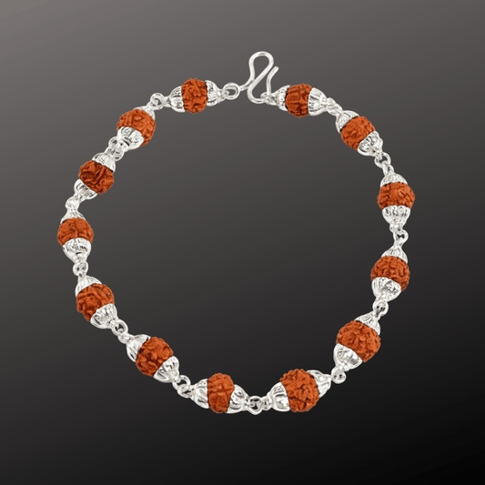 925 Silver Rudraksha Spiritual Bracelet for Men