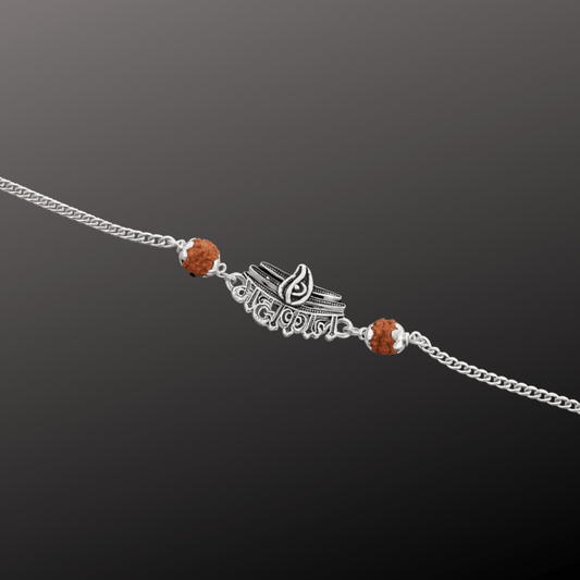 925 Silver Mahadev Rudraksha Men's Bracelet