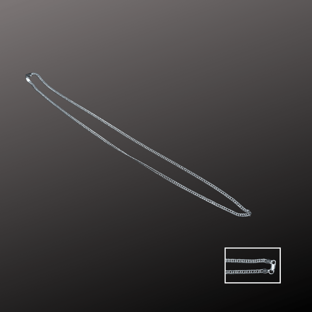 Slim Curb Silver Men's Chain