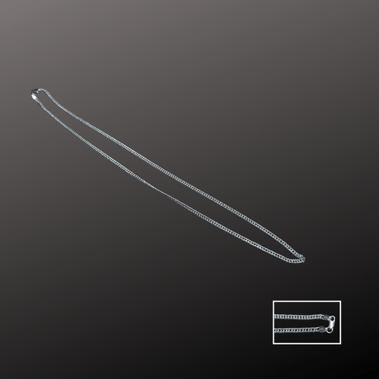 Slim Curb Silver Men's Chain