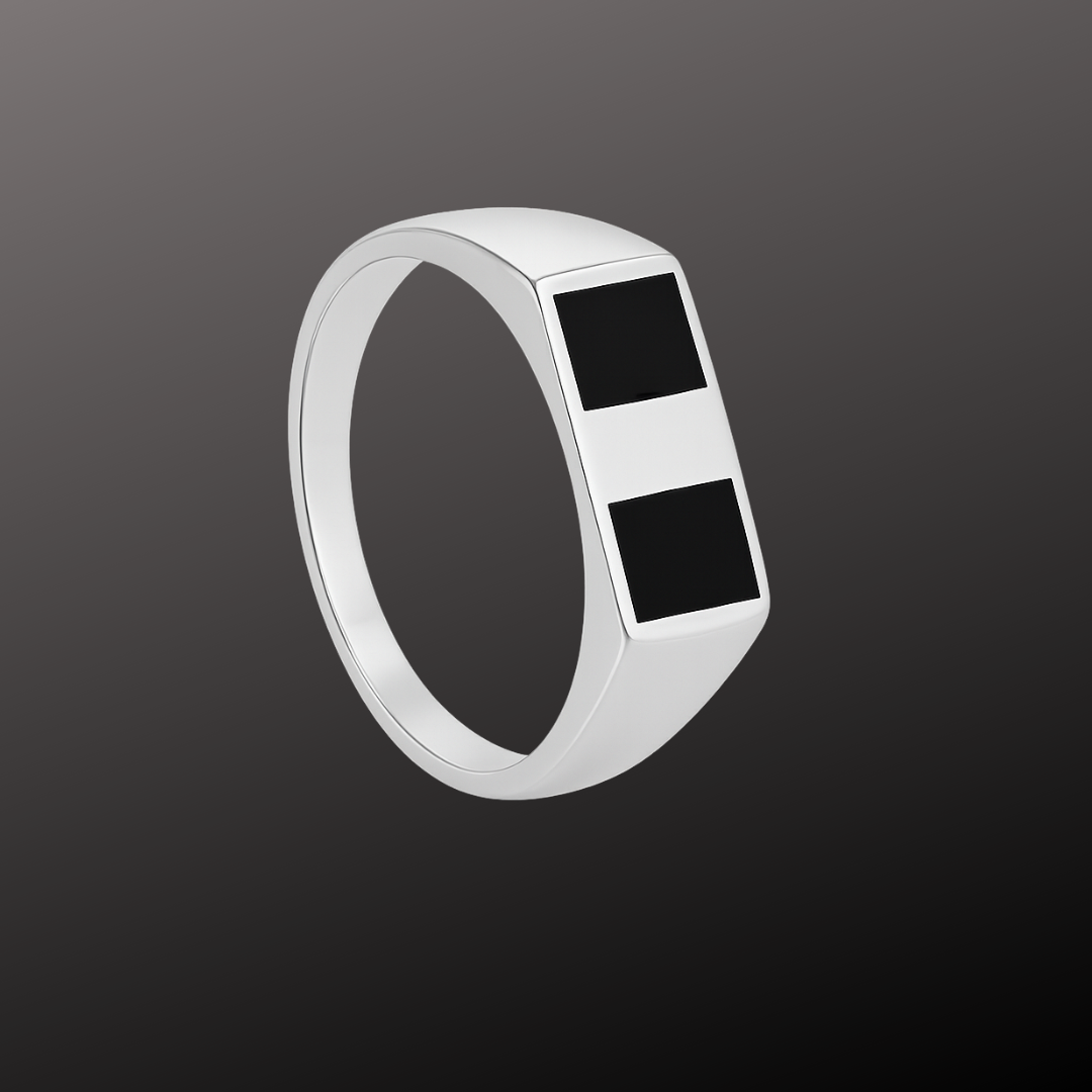 Modern 925 Silver Signet Ring