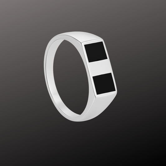 Modern 925 Silver Signet Ring