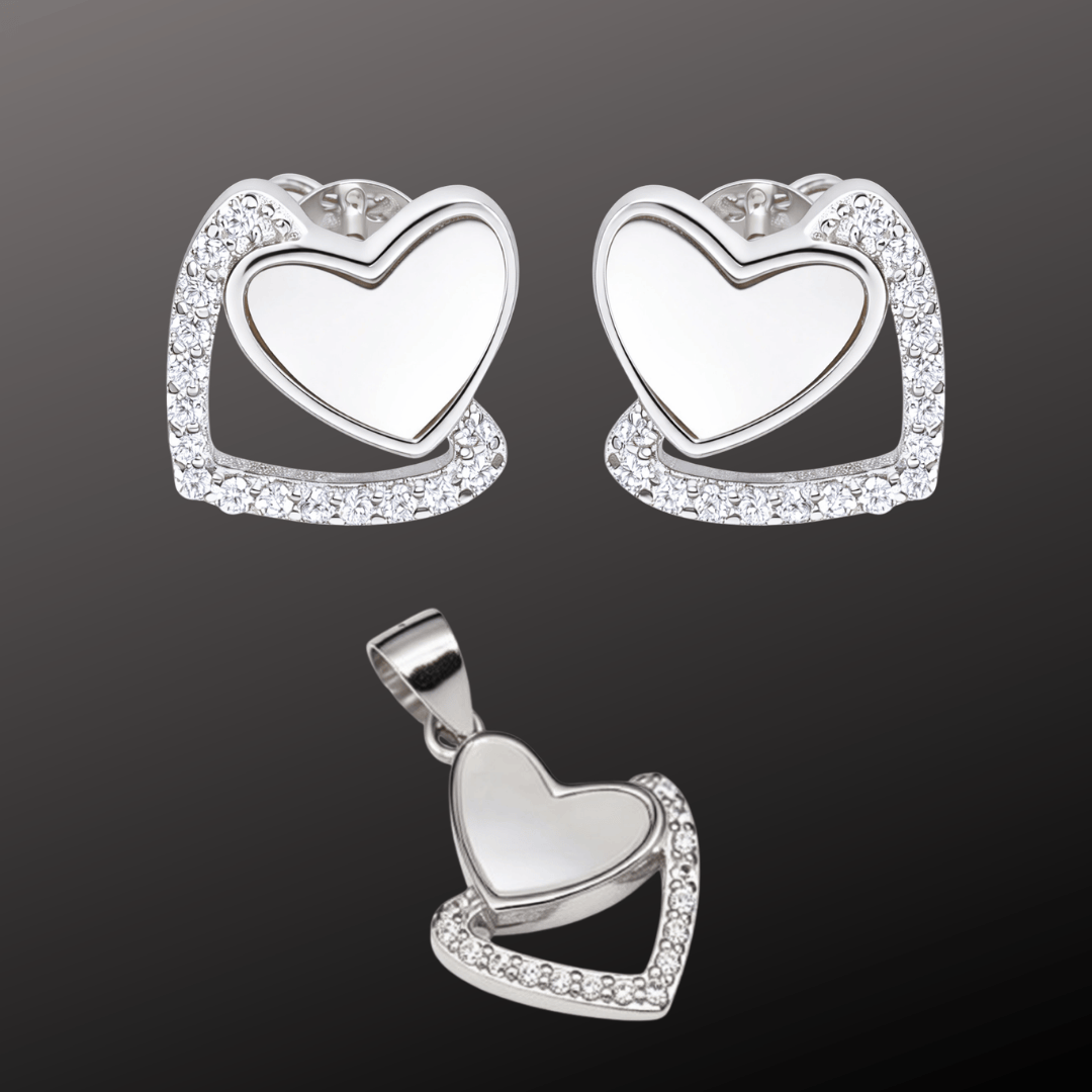 925 Sterling Silver Pendant & Earrings Set