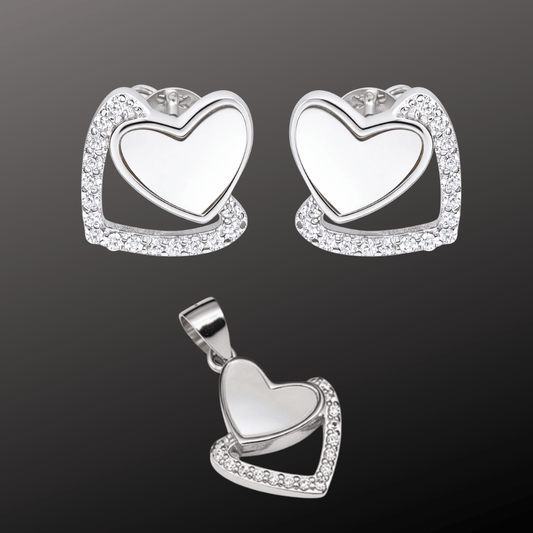 925 Sterling Silver Pendant & Earrings Set