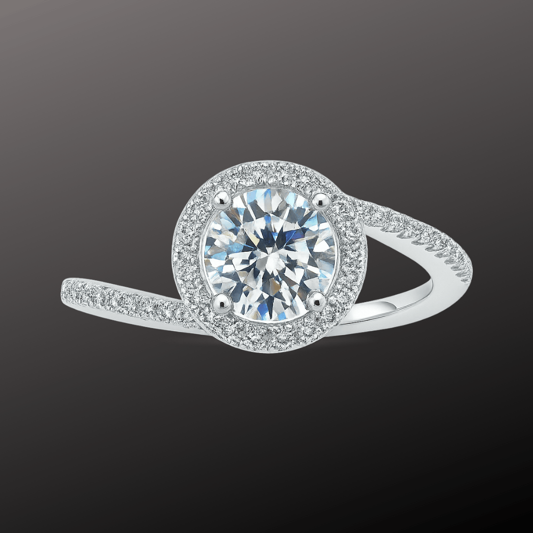 Sparkle Wave Diamond Silver Ring