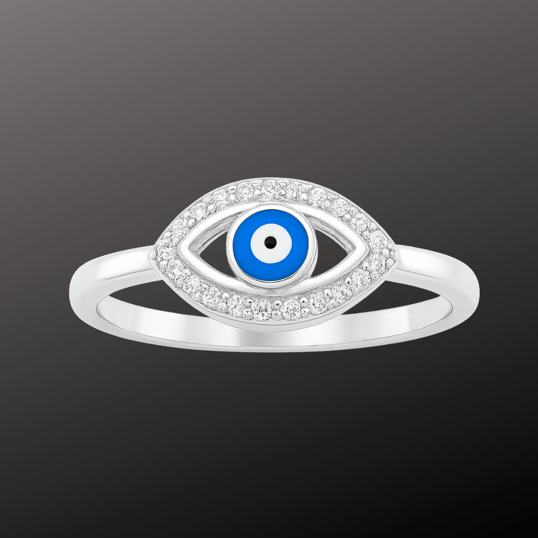 Evil Eye Protection Silver Ring