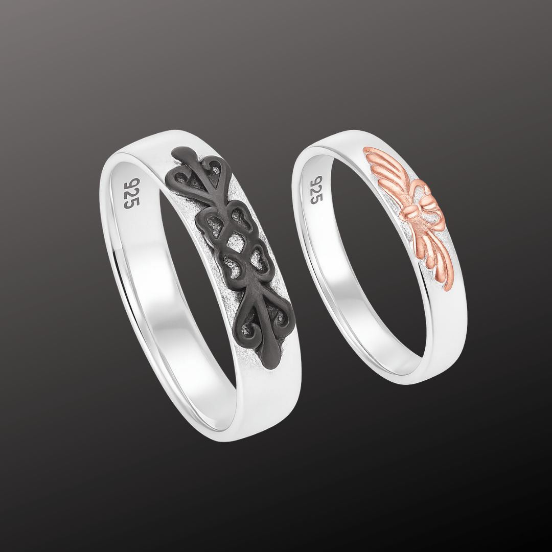 Royal Bond Silver Couple Rings
