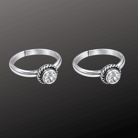 Daily Wear 925 Silver adj. Toe Rings