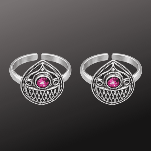 Drop 925 Silver adj. Toe Rings