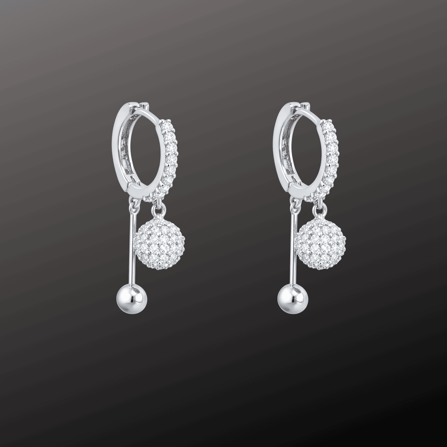 925 Sterling Silver Hoop Dangle Drop Earrings