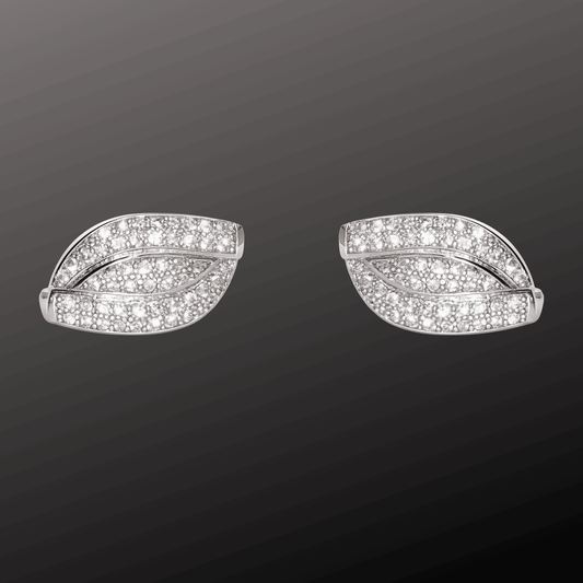 925 Silver Party Wear Leaf Drop Earrings