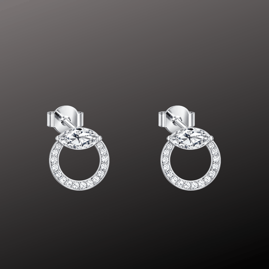 925 Silver Circle Stud Earrings