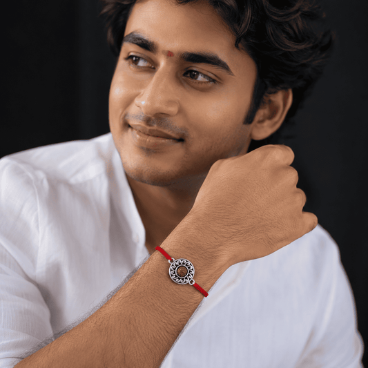 Silver Rudraksha Rakhi