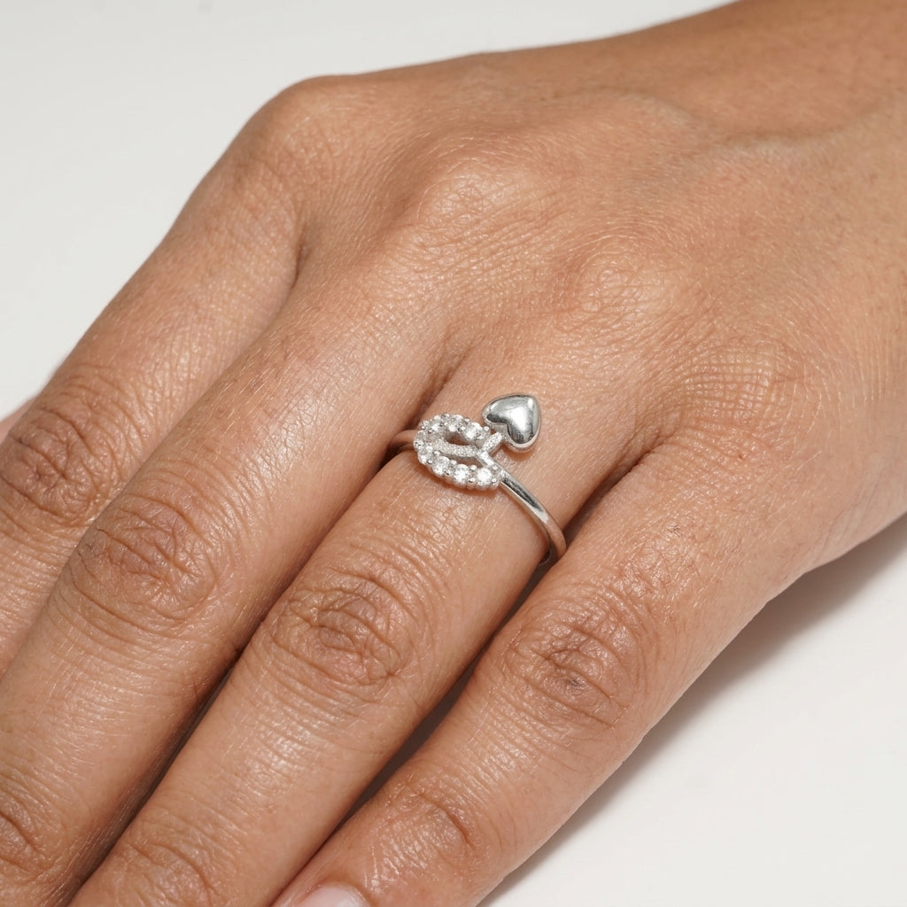 925 Sterling Silver Radiant Halo CZ Ring