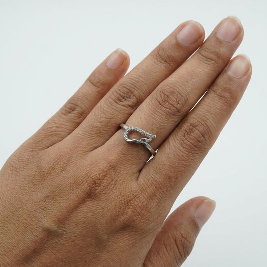 925 Sterling Silver Wave Band Ring