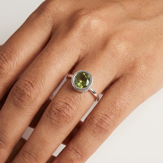 925 Silver Midnight Glow CZ Ring