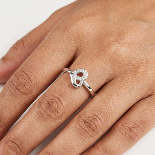 925 Silver Elegant Leaf Design Ring