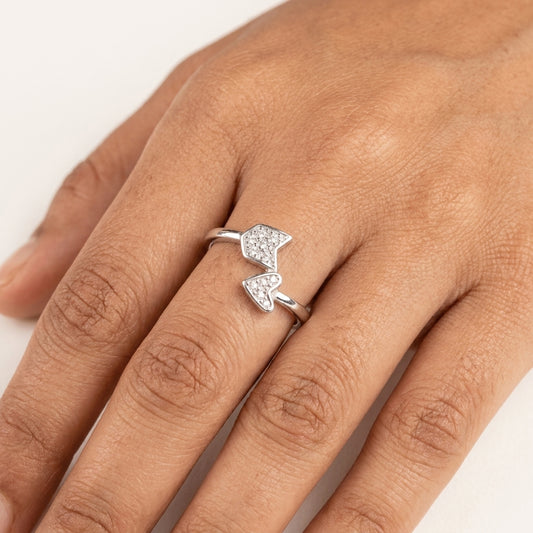 925 Sterling Silver Dual Arrow Ring