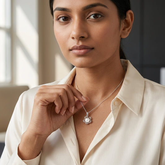 925 Silver Pearl Chain Pendant for Women