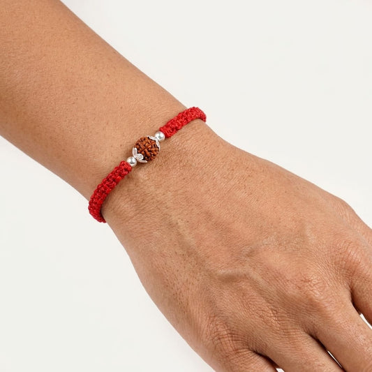 Silver Rudraksha Cap Rakhi